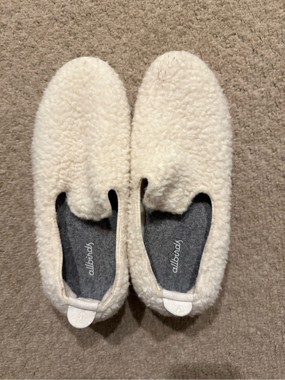 allbirds Cream Sherpa Slip-On Cozy Slippers